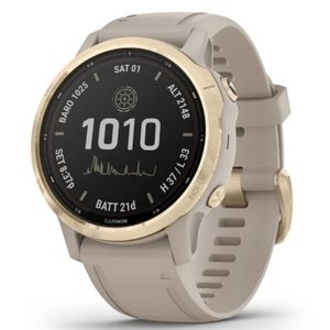 Garmin fēnix® 6S - Pro Solar EditionLight Gold with Light Sand Band - Womens